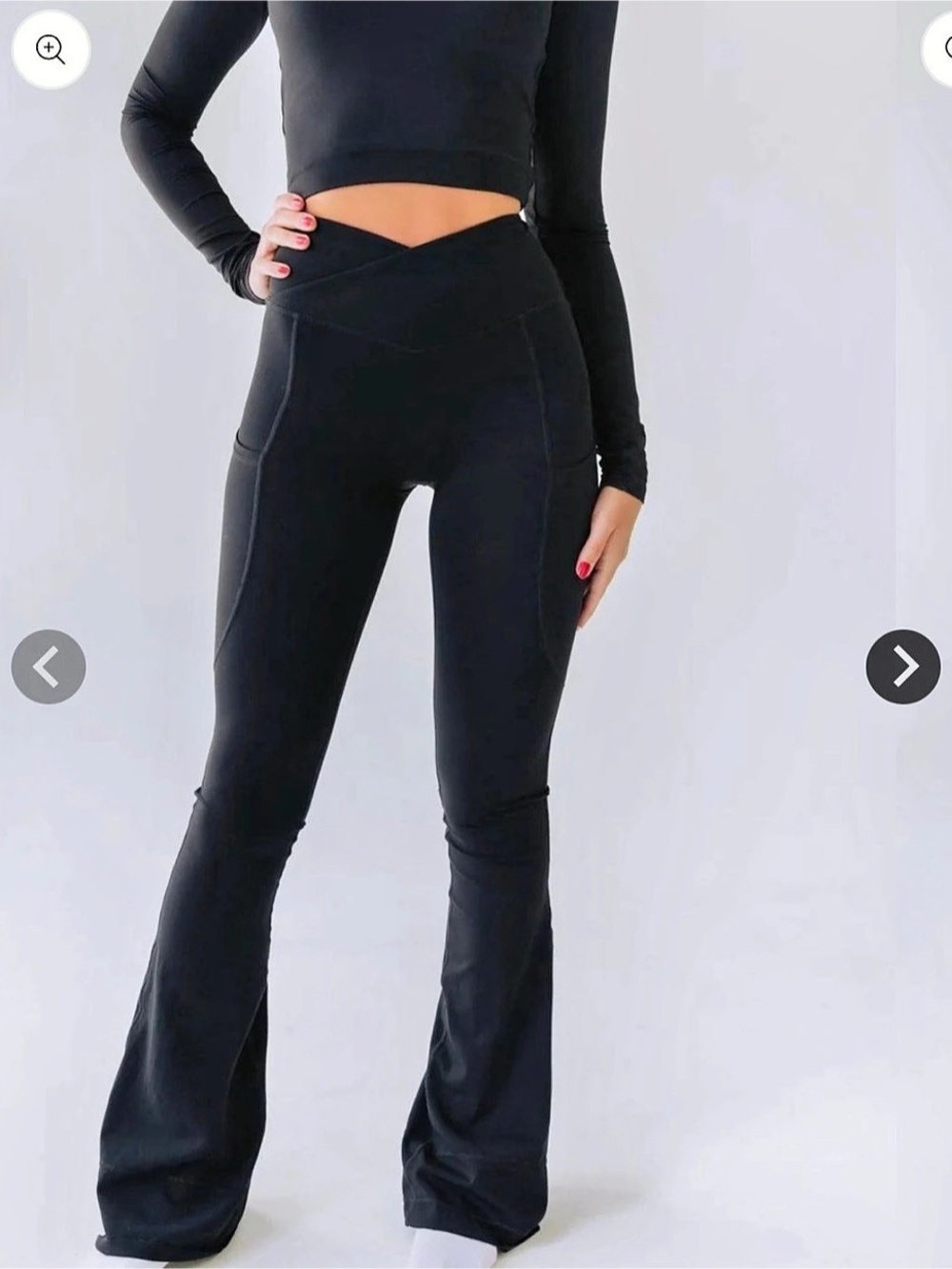 Black Flare Pants Like New- TALL